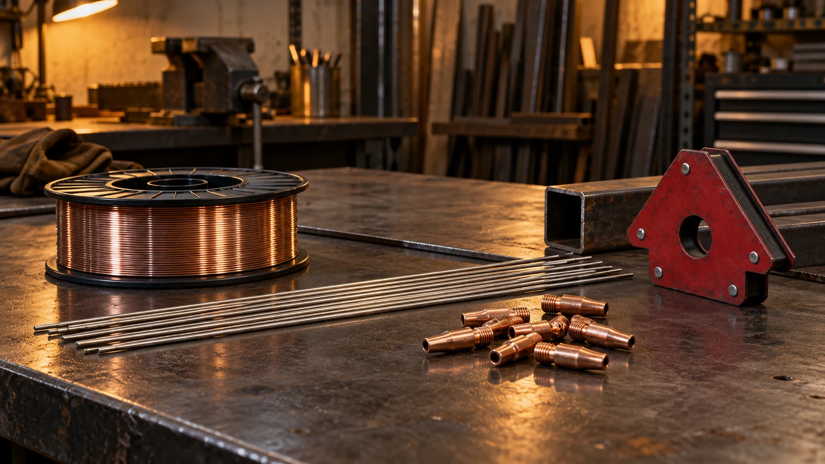 Welding consumables and fixtures collection